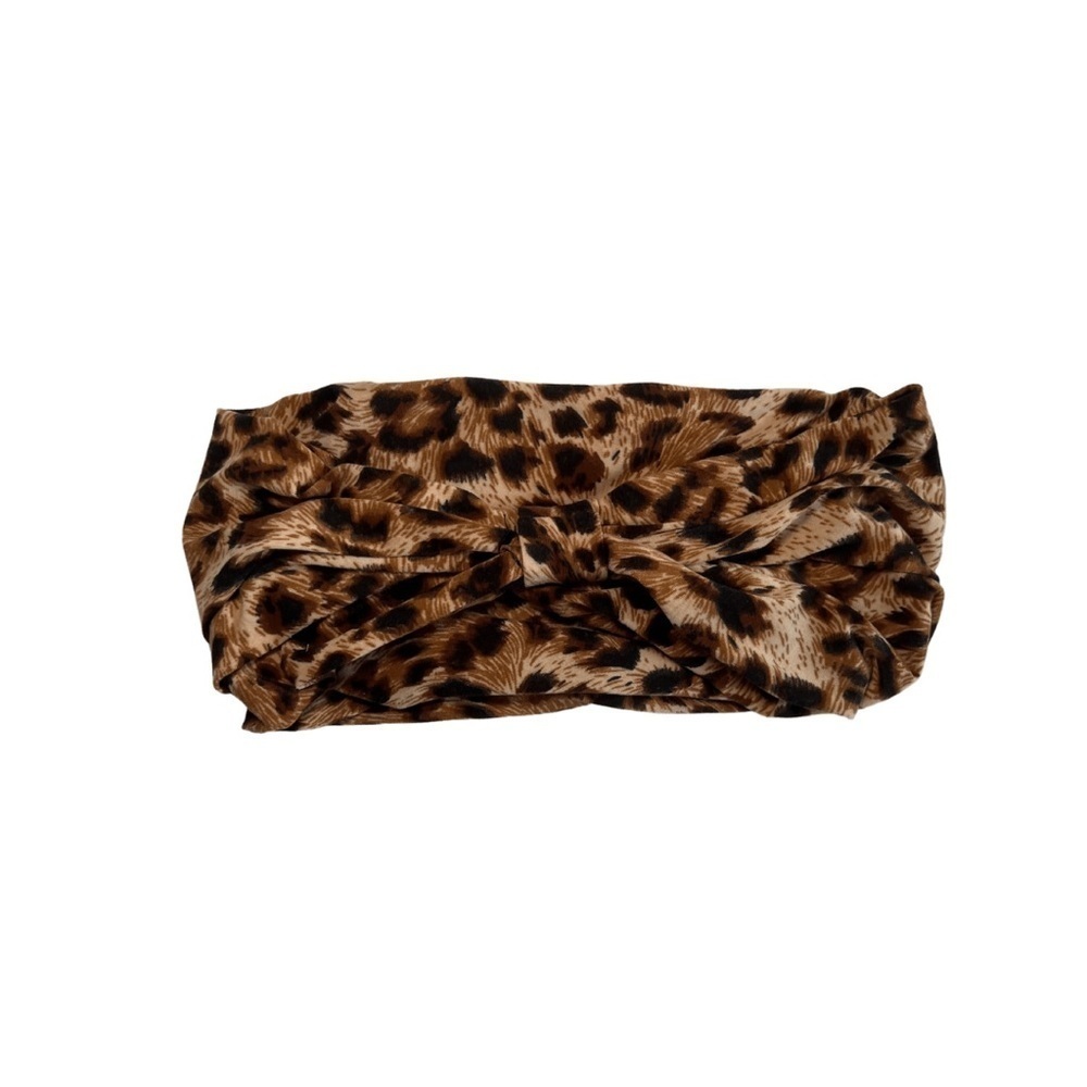 Leopard print head wrap headband